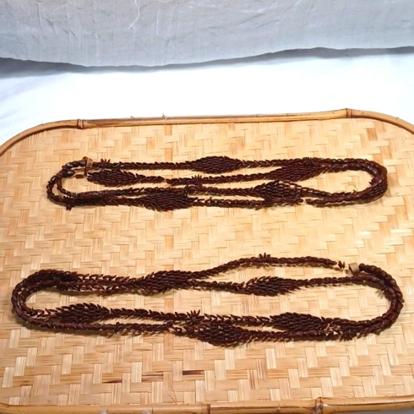 Vintage Hawaiian Natural Koa Seed Necklace 50 Long New /WTag Priced By Each - Picture 4 of 10